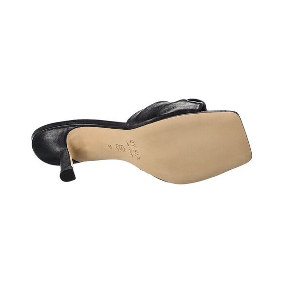 By Far Lana Leather Sandal, Black